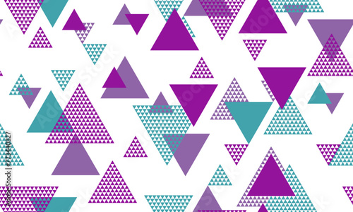 Triangle shapes seamless pattern vector design.