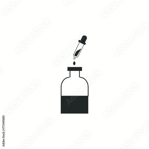 tincture icon , pipette icon Medical test tube Vector