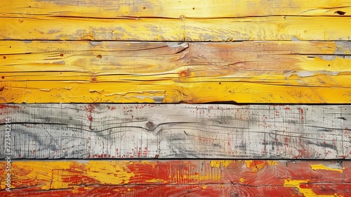 Wallpaper Mural Rustic yellow and orange painted wooden planks background, grungy timber texture for autumn or Thanksgiving themed designs Torontodigital.ca