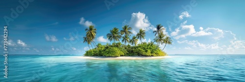 Tropical Islands. Summer Holiday Panorama on Beautiful Island Paradise