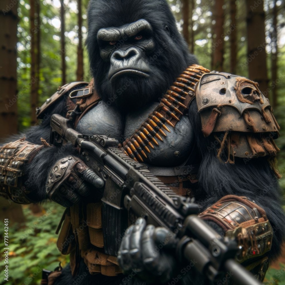 a gorilla soldier a gorilla soldier