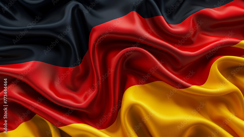 Germany flag background silky and smooth waving.