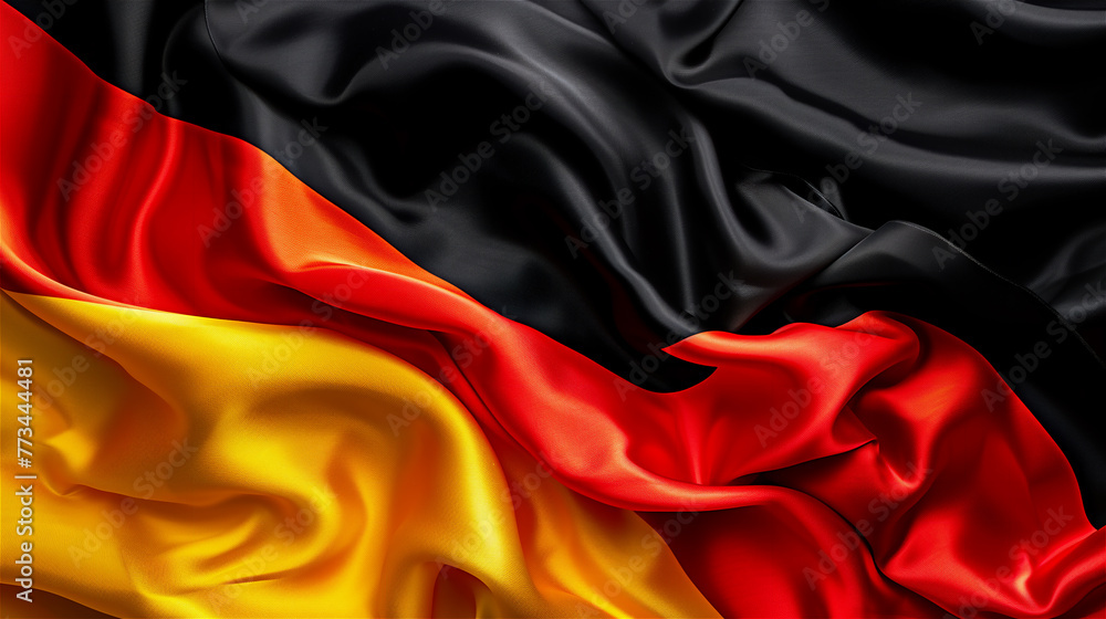 Germany flag background silky and smooth waving.