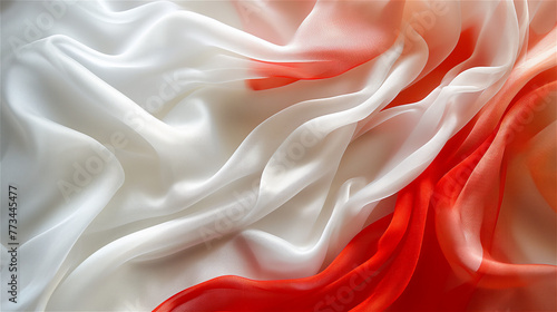 Obraz na płótnie Poland flag background silky and smooth waving. w salonie