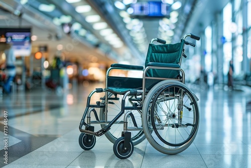 wheelchair in the airport terminal © Jorge Ferreiro