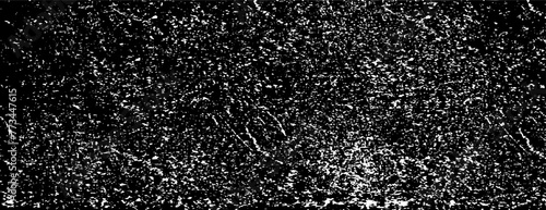 Monochrome texture composed of irregular graphic elements. Distressed uneven grunge background. Abstract vector illustration. Overlay for interesting effect and depth. Isolated on white background.