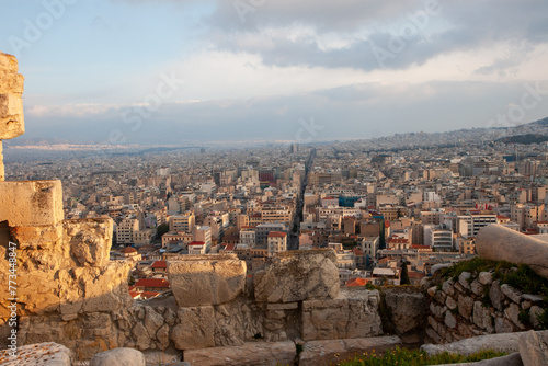 Athens Greece seen from the Acropolis hill