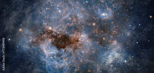 The galaxy against the background of the starry night sky. Galaxy and stars, view from space. Elements of this image furnished by NASA.