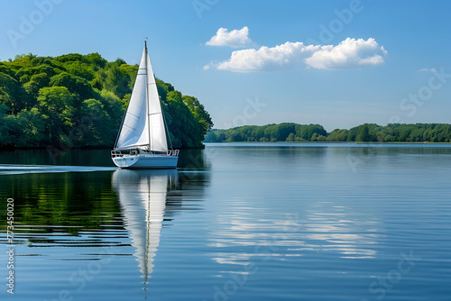 sailing on the lake