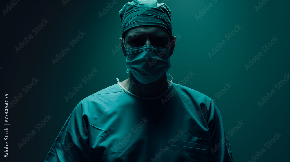 Surgeon doctor, copy space Surgeon doctor, copy space