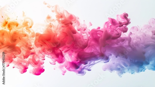 An abstract vector depiction of a swirling ink cloud in water, isolated on a white background