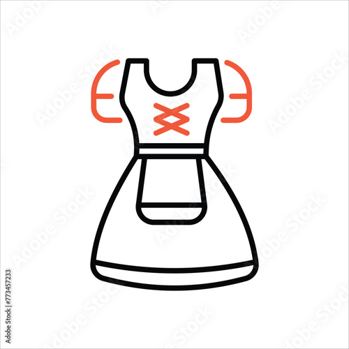 Dirndl  icon editable stock vector icon