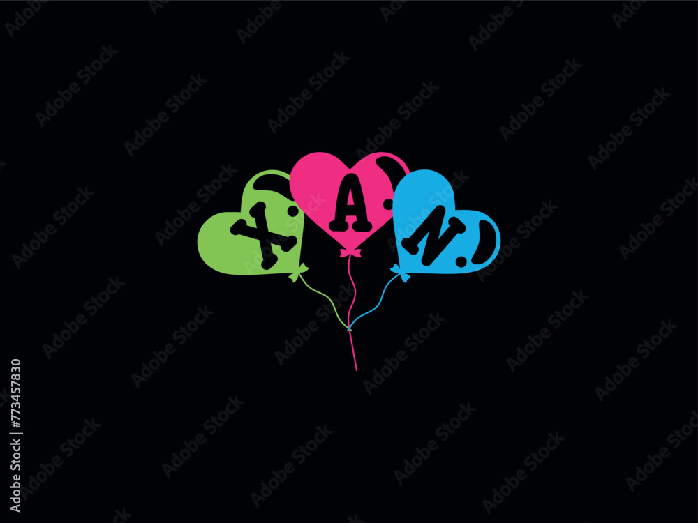 Initial letters XAN Logo Icon Initial letters XAN Logo Icon