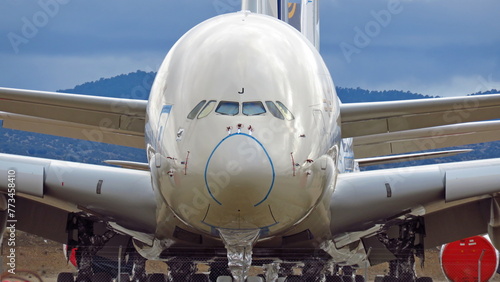 airplanes at teruel airport stalls maintenance parking aeronautical industry parking