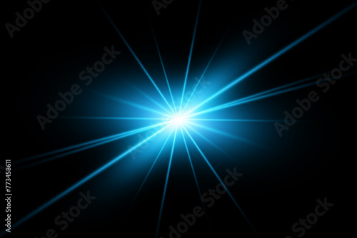 abstract background with rays light brust lens flare