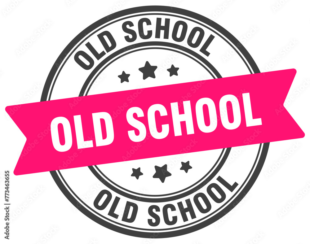 old school stamp. old school label on transparent background. round sign old school stamp. old school label on transparent background. round sign
