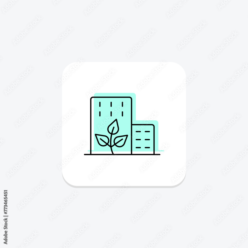 Sustainable Building icon, energy, industry, power, renewable, editable vector, pixel perfect, illustrator ai file Sustainable Building icon, energy, industry, power, renewable, editable vector, pixel perfect, illustrator ai file