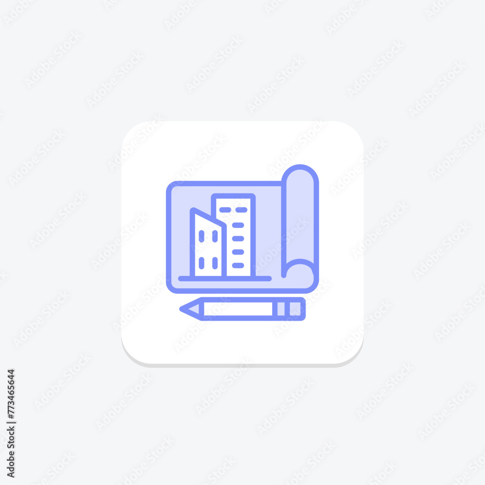 Building Blueprint icon, energy, solutions, power, renewable, editable vector, pixel perfect, illustrator ai file Building Blueprint icon, energy, solutions, power, renewable, editable vector, pixel perfect, illustrator ai file