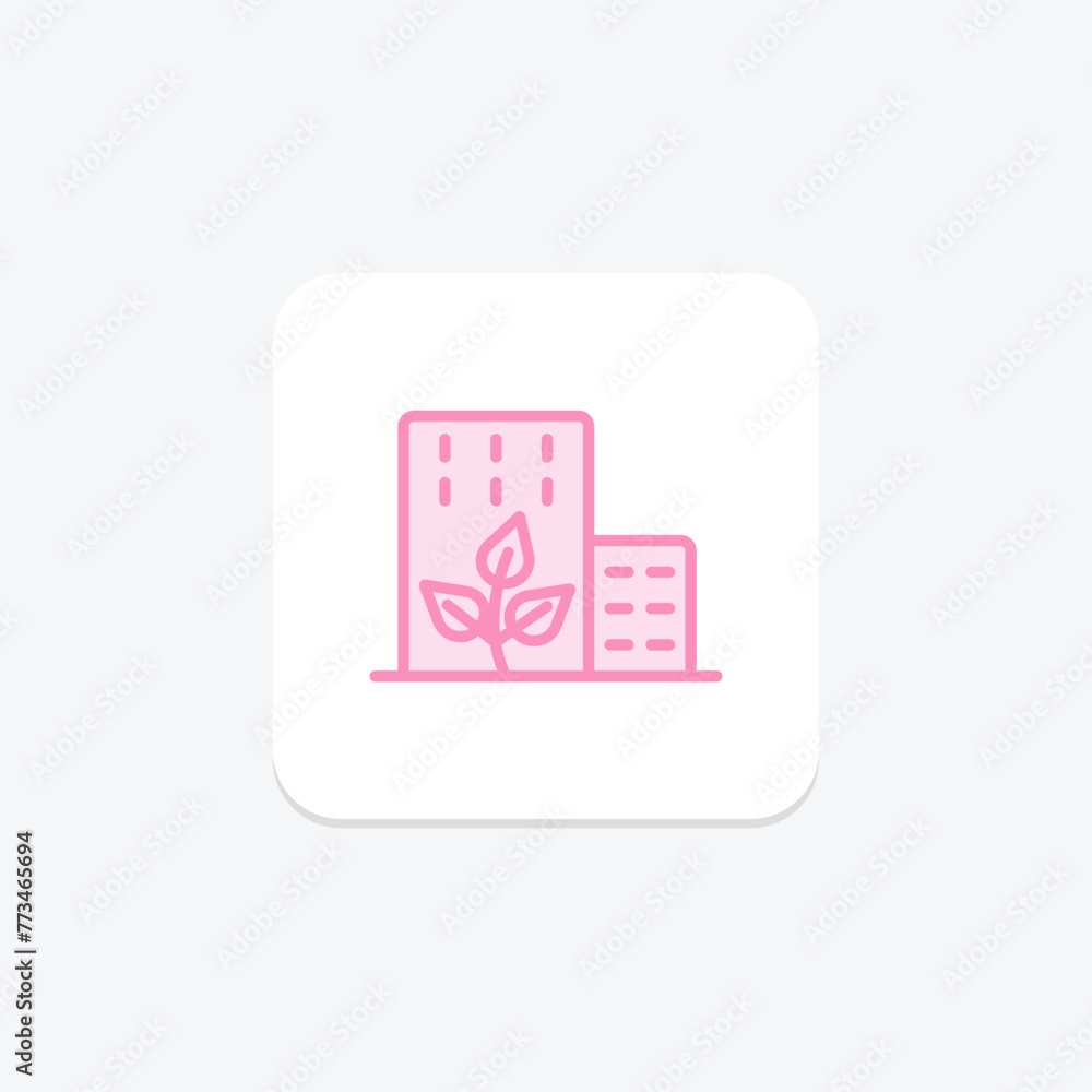 Sustainable Building icon, energy, industry, power, renewable, editable vector, pixel perfect, illustrator ai file Sustainable Building icon, energy, industry, power, renewable, editable vector, pixel perfect, illustrator ai file
