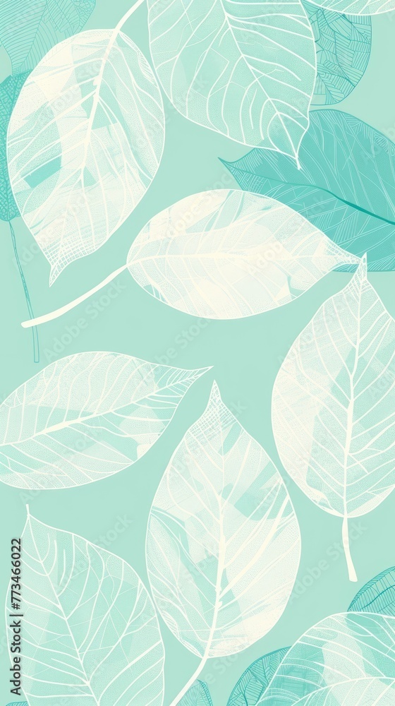 botanical leaf outline and silhouette print modern mint and white --ar 9:16 Job ID: b152c938-4dab-418e-bd9e-68b0dd075163 botanical leaf outline and silhouette print modern mint and white --ar 9:16 Job ID: b152c938-4dab-418e-bd9e-68b0dd075163