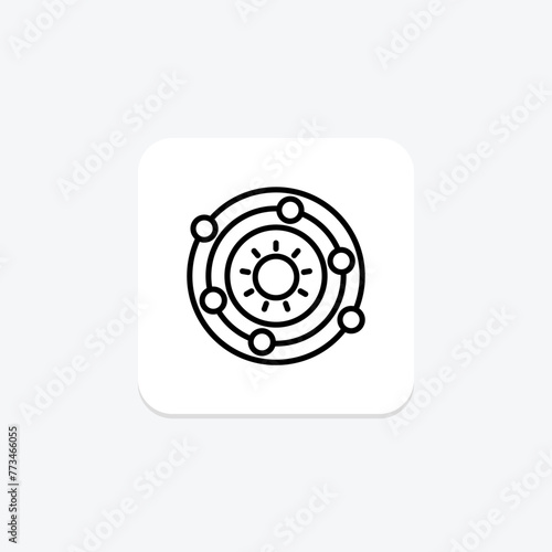Solar System icon, system, energy, power, sun, editable vector, pixel perfect, illustrator ai file