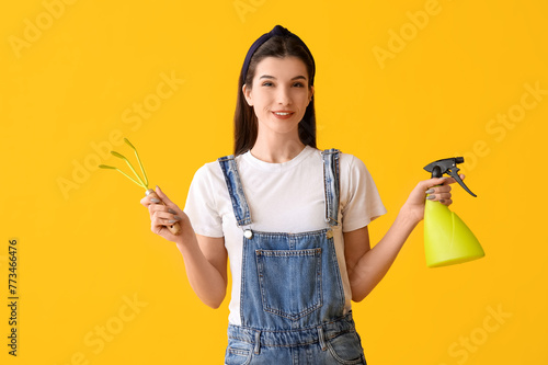 Beautiful young happy femal...