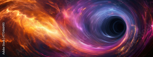 Multicolored colorful energy spirals, abstract background.