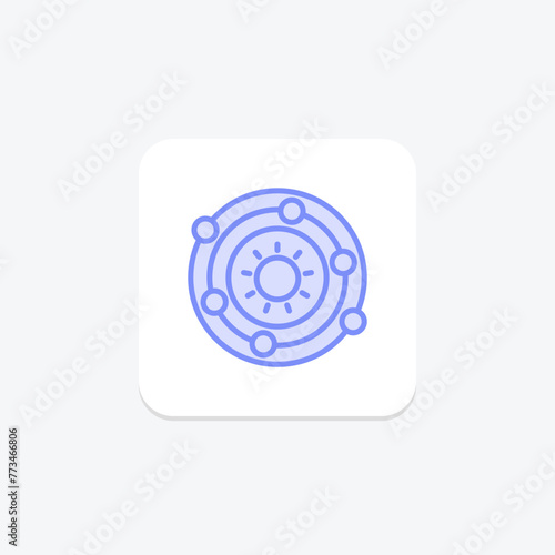 Solar System icon, system, energy, power, sun, editable vector, pixel perfect, illustrator ai file