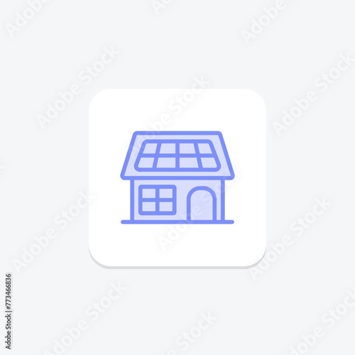 Solar Energy House icon, energy, house, power, renewable, editable vector, pixel perfect, illustrator ai file