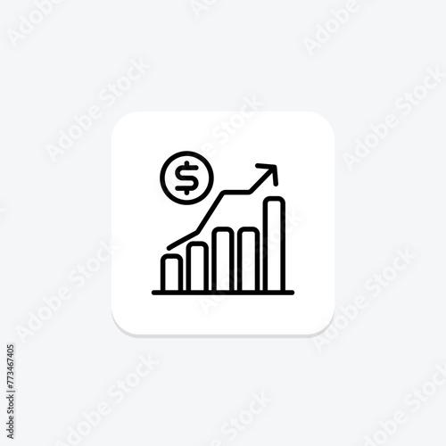 Business Growth icon, growth, expansion, development, progress, editable vector, pixel perfect, illustrator ai file