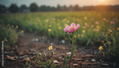 pink flower in the meadow