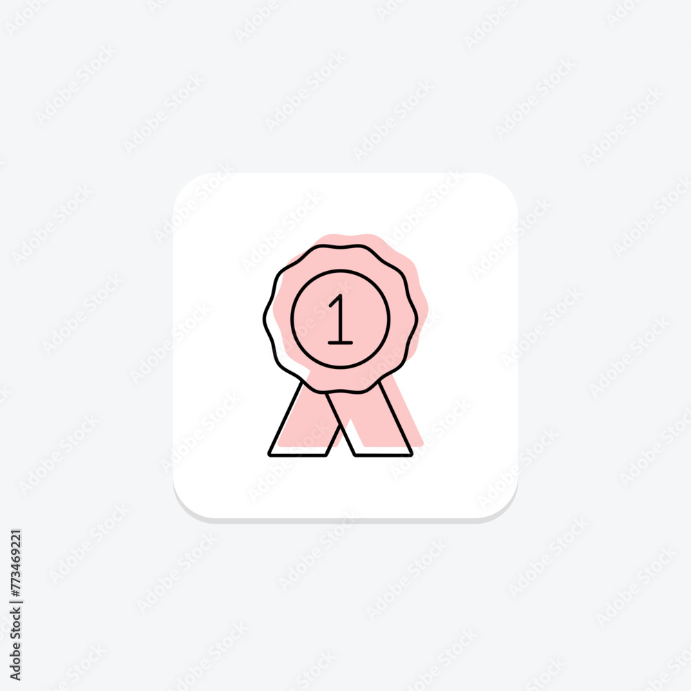 Recognition Ribbon icon, ribbon, award, honor, symbol, editable vector, pixel perfect, illustrator ai file Recognition Ribbon icon, ribbon, award, honor, symbol, editable vector, pixel perfect, illustrator ai file