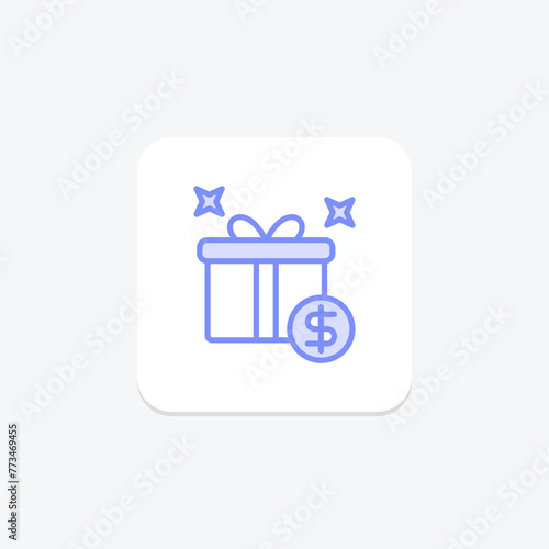 Bonus Reward icon, reward, incentive, recognition, gift, editable vector, pixel perfect, illustrator ai file