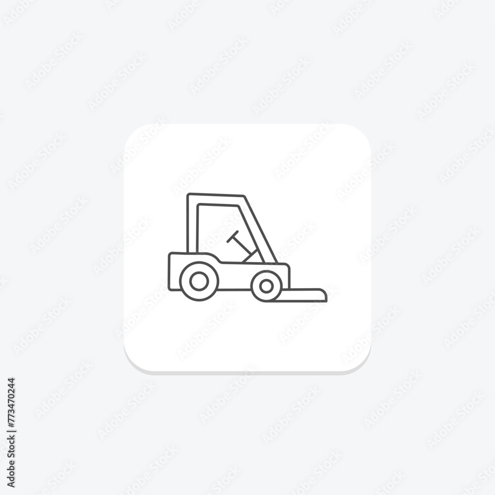 Forklift icon, vehicle, logistics, warehouse, lifting, editable vector, pixel perfect, illustrator ai file
