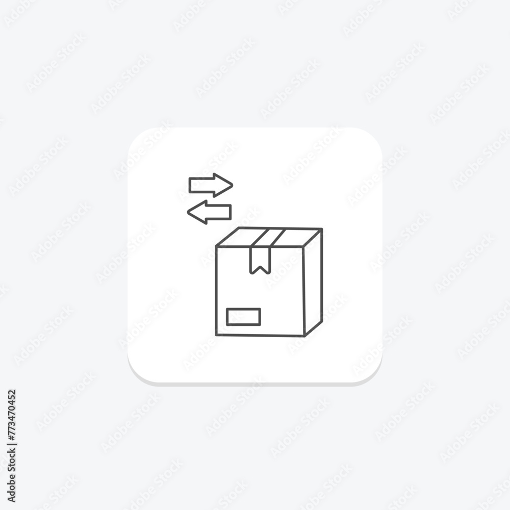 Parcel Exchange icon, exchange, swap, trade, transfer, editable vector, pixel perfect, illustrator ai file Parcel Exchange icon, exchange, swap, trade, transfer, editable vector, pixel perfect, illustrator ai file