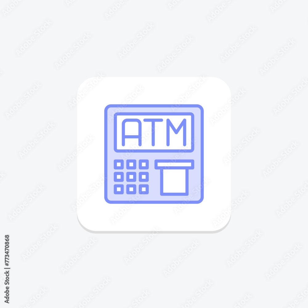 ATM Machine icon, machine, cash, banking, finance, editable vector, pixel perfect, illustrator ai file ATM Machine icon, machine, cash, banking, finance, editable vector, pixel perfect, illustrator ai file
