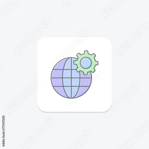 Global Configuration icon, configuration, settings, setup, options, editable vector, pixel perfect, illustrator ai file