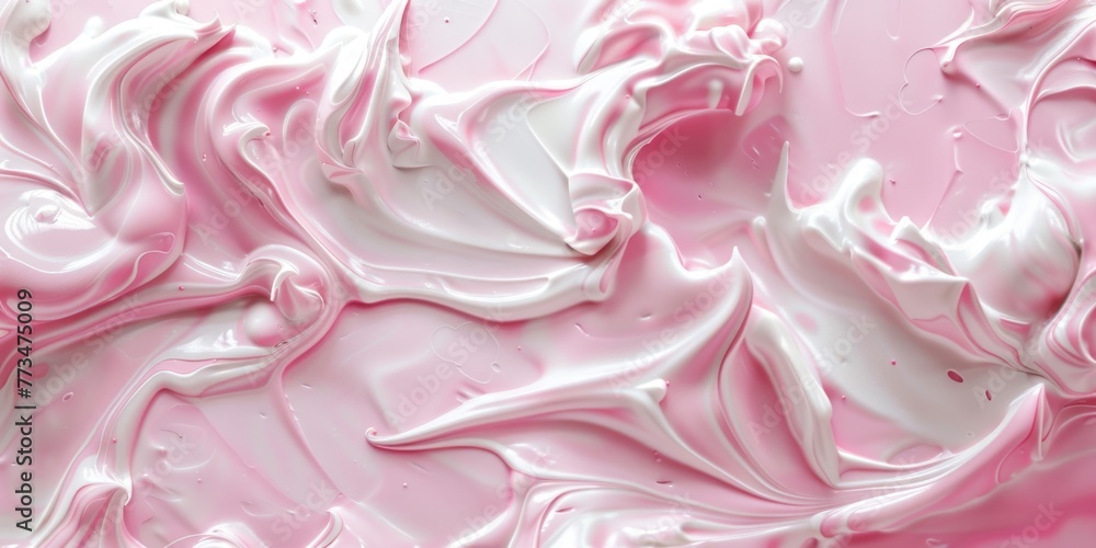 Close up of a pink and white swirled surface, suitable for backgrounds and textures Close up of a pink and white swirled surface, suitable for backgrounds and textures