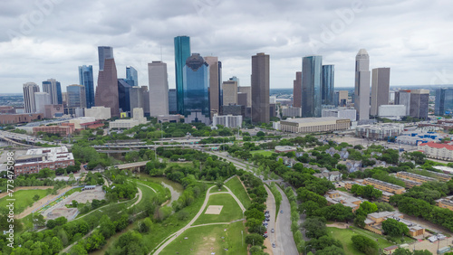 Houston downtown aerial view, Texas, USA - HIgh resolution picture