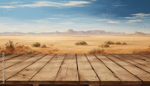 Landscape with tabletop