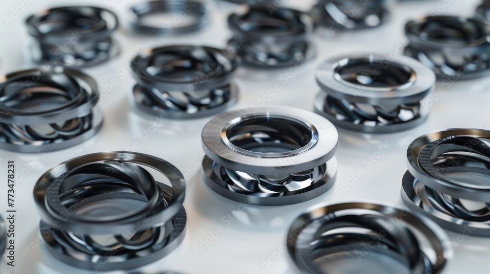 Collection of elegant black and silver rings, perfect for jewelry store advertisements Collection of elegant black and silver rings, perfect for jewelry store advertisements