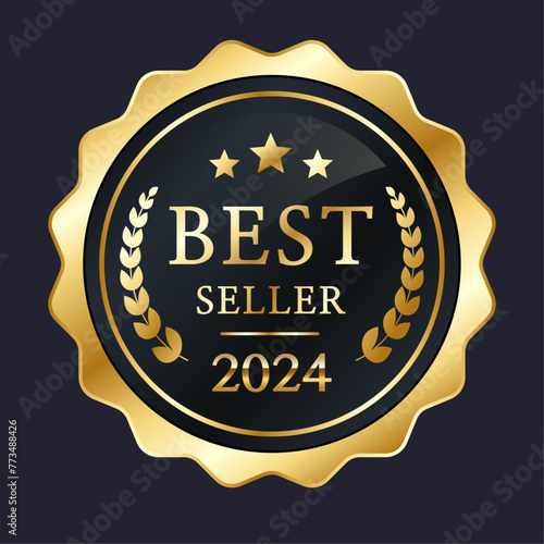 [vector] Best seller of 2024, best quality badge