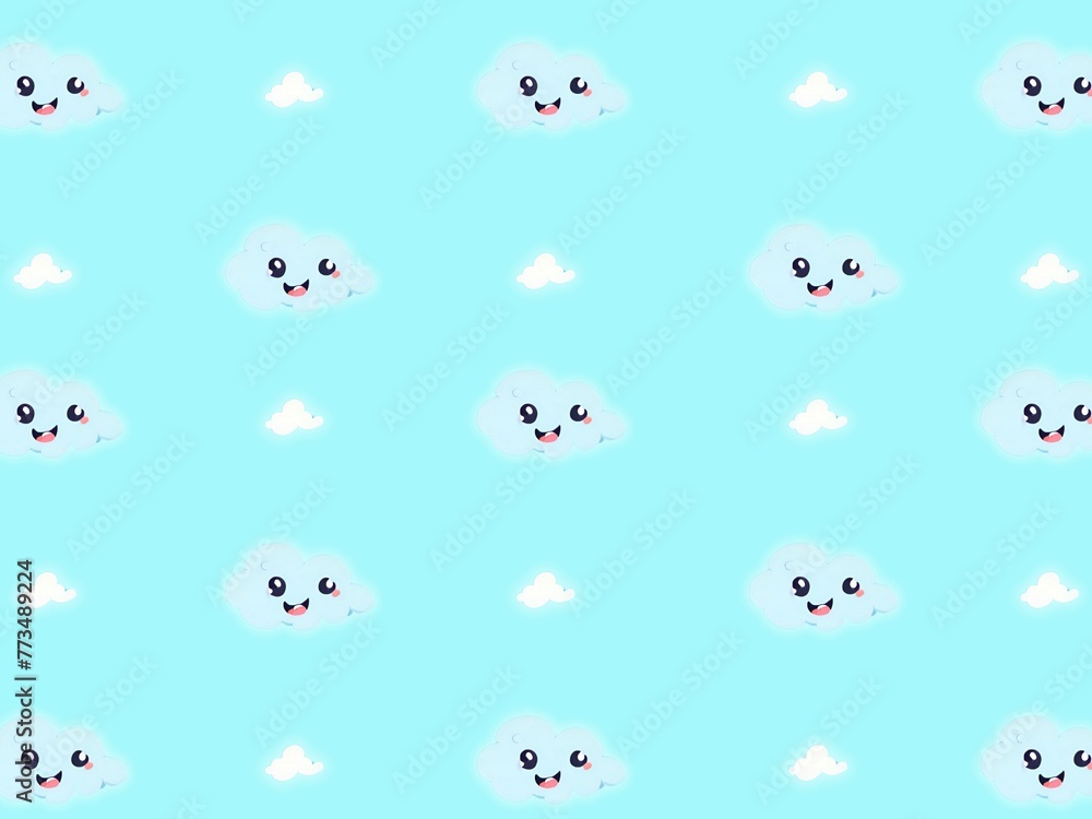 seamless pattern with clouds