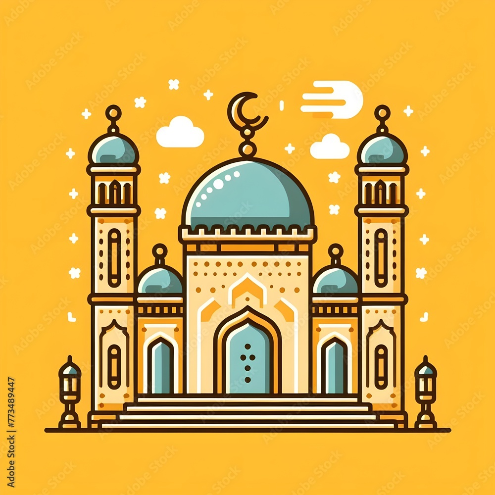 Obraz premium illustration of a mosque