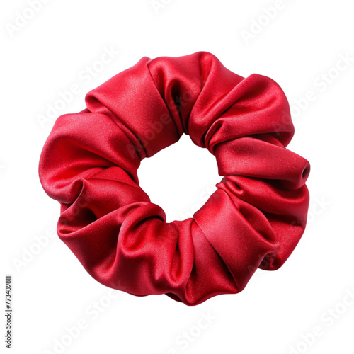 Wallpaper Mural A red silk scrunchie isolated on Transparent background. Torontodigital.ca