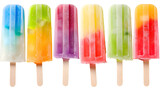 variety of Popsicle, on white