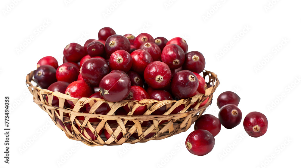 cranberries in a little basket cranberries in a little basket