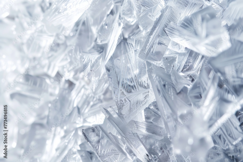 Detailed close up of ice crystals, perfect for winter themes Detailed close up of ice crystals, perfect for winter themes