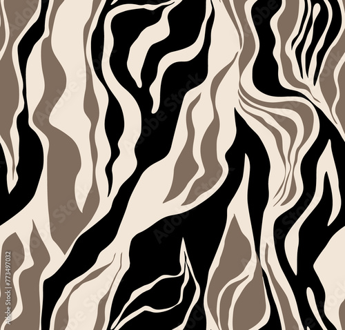 Abstract, brush , zebra, texture print. Seamless patterns.