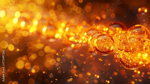 Cluster of Bubbles on Table Close-up